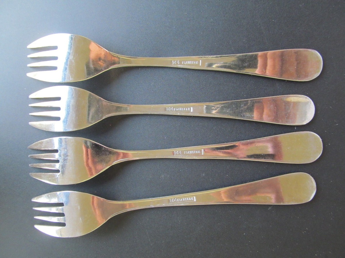 4 vintage AIR CLUB International CANADA Airline FORK cutlery