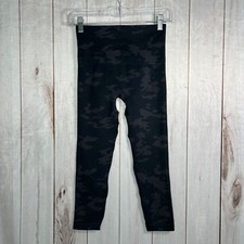 Spanx Look at Me Now Camo Seamless Cropped Leggings Black Gray Size Small