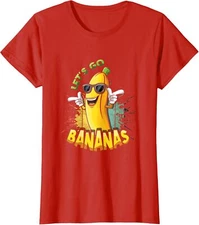 Fun Cool Retro Vintage Funny Meme Let Us Go Banana Ladies' Crewneck T-Shirt