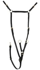 Australian Saddle Leather Breastplate - Black...