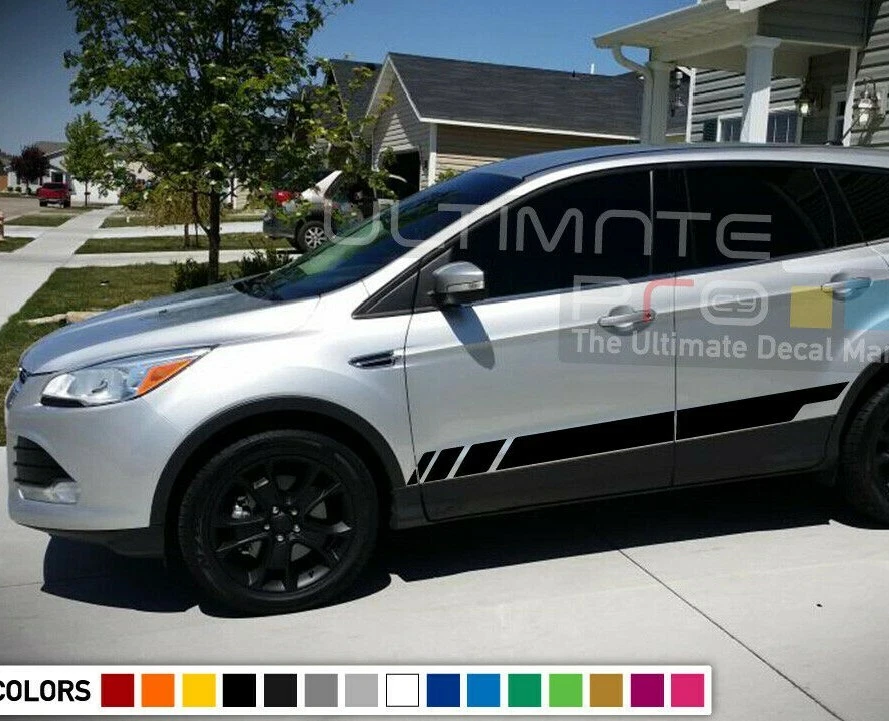 福特 Escape 侧条纹贴花贴纸 S SE Sport SEL 钛摇板 — 第 2/4 张图片