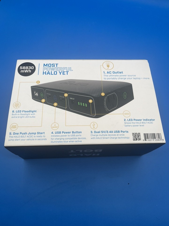 Halo ACDC Bolt 58830 mWh Portable Power Jump Starter . New | eBay