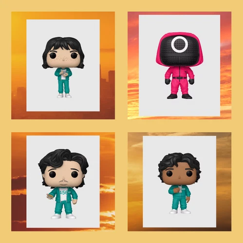 Funko Pop! TV Netflix Squid Game Player Masked Worker Set of 4