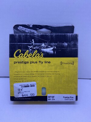 cabela prestige 1 fly reel line Cabelas Prestige Plus Fly Fishing Line Floating Wf10f 90ft 27m Green/yellow