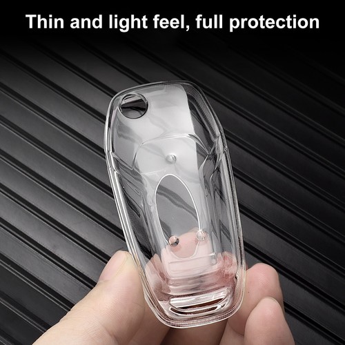 Clear Transparent Flip Key Fob Case Cover For Ford F-150 Ranger Everest Maverick - Picture 7 of 9