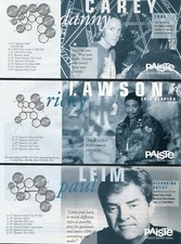 1999 Print Ad of Paiste Drum Cymbals w Danny Carey, Ricky Lawson, Paul Leim