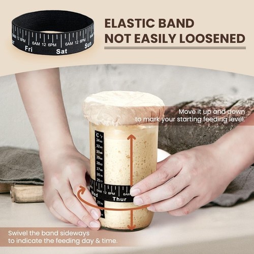 Sourdough Starter Kit, 34oz Large Capacity Sourdough Bread Baking Supplies, Wide - Bild 6 von 7