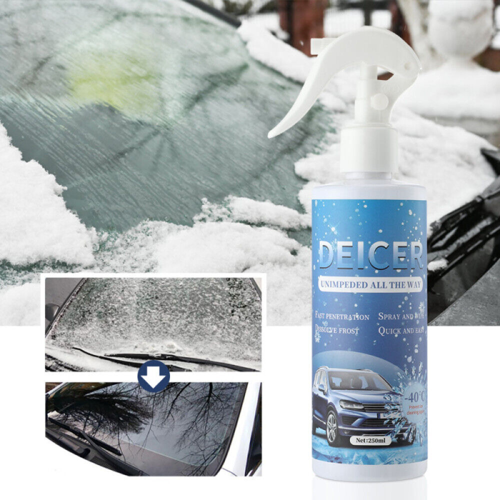 2x Defrosting Deicer Spray Snow Melting Deicing Agent Car Glass Antifreeze  250ML
