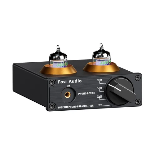 Fosi Audio BOX X2 Phono Preamp for Turntable Tube Preamplifier MM Phonograph US