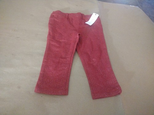 =Girl's Glitter Ponte Pants Leggings Toughskins Brand Size 3T NWT! - Picture 2 of 3