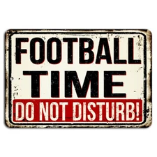 Football Time Do Not Disturb Rustic Sign for Game Day Enthusiasts
