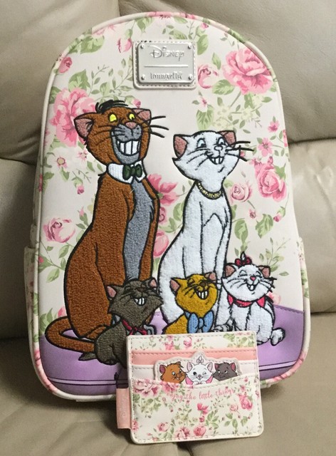 loungefly disney the aristocats marie & butterflies mini backpack