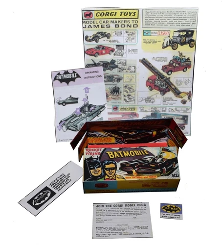 Corgi toys box repro 267 rocket firing batmobile