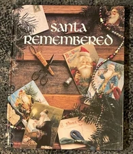 VTG 1989 LEISURE ARTS SANTA REMEMBERED Counted Cross Stitch Pattern Book 1, HC