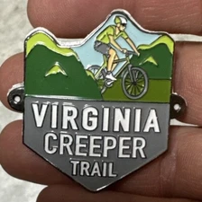 virginia Creeper Trail Hiking Staff Stick Medallion NEW I love With Bike Biker