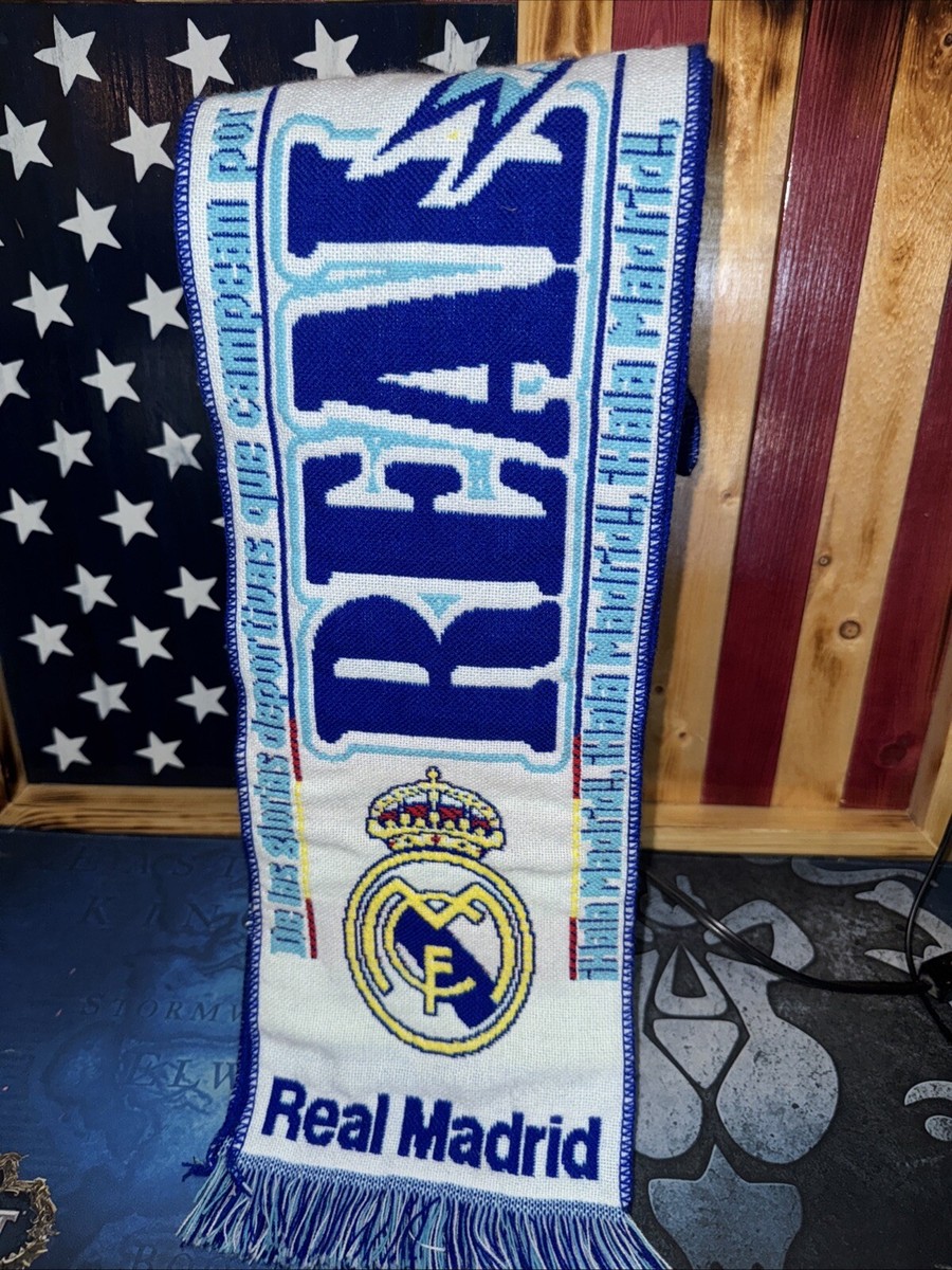 【vintage Real Madrid football scarf】 Vintage Football Scarf Of Real Madrid Champion Of The 7TH