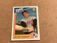 1992 Dow Brands Inc Ziploc Trading Card ~ Brooks Robinson 3B [Orioles] #5 - NM