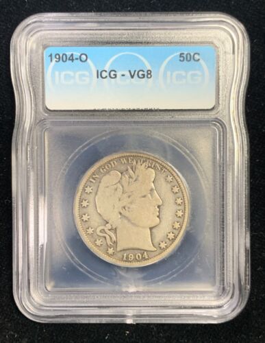 1904-O Barber Silver Half Dollar 50c ICG VG8 (C99) - Picture 1 of 2