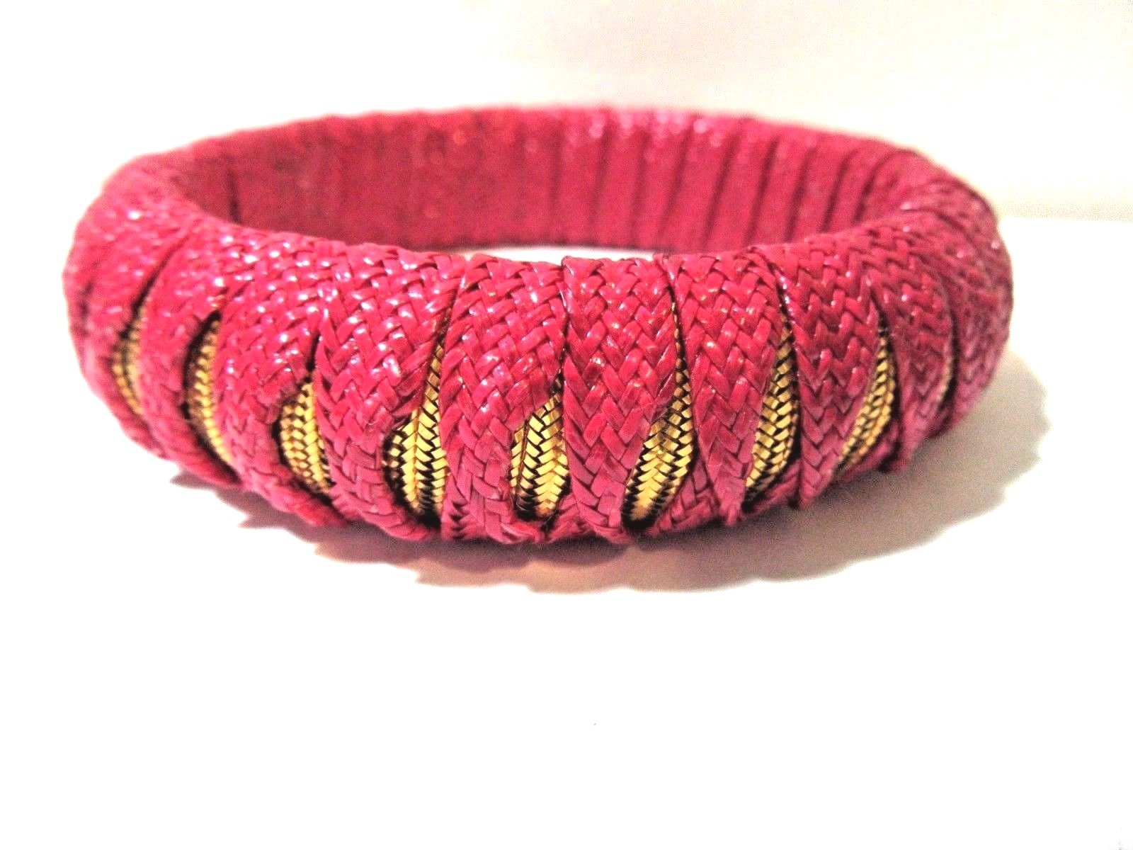 BANGLE BRACELET CONTEMPORARY MATERIAL WRAPPED BUR… - image 4