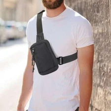 Men's Shoulder Bag Oxford Chest Bag Sling Crossbody Bag Casual Travel Phone Bag
