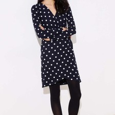 Loft Sheath Dress NEW Long Sleeve Navy Blue Polka Dots NWT SZ 0-14