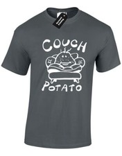 COUCH POTATO MENS T SHIRT JOKE TV LAZY SPUD SOFA JACKET UNATHLETIC RELAX