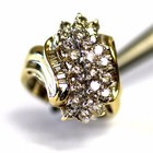 14k yellow gold 1.82ct SI2 I cocktail diamond cluster ring estate 9g natural 6 — photo 6