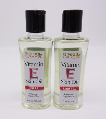 2 - Pack Personal Care Vitamin E Skin Oil 1500 I.U. Promotes Supple Skin 4 fl oz