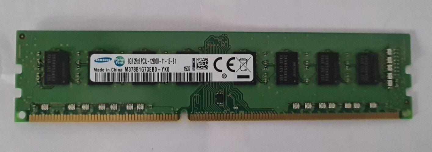RAM DDR3 DIMM SAMSUNG 8GB 8GO 2RX8 PC3-12800U-11-13-B1 M378B1G73EB0-YK0
