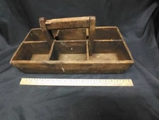 Primitive Farmhouse Tool Box Cubby Vintage Lady Caddy Tote Crib Tested and Works