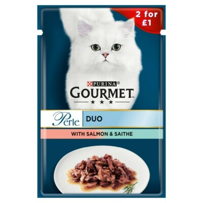 Gourmet Perle Katzenfutter Duo mit Lachs & Saithe 85g x 26 Beutel Erwachsene Katze Preis