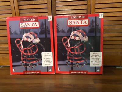 2 Impact Innovations 17  Lighted Santa Claus Christmas Window Silhouette