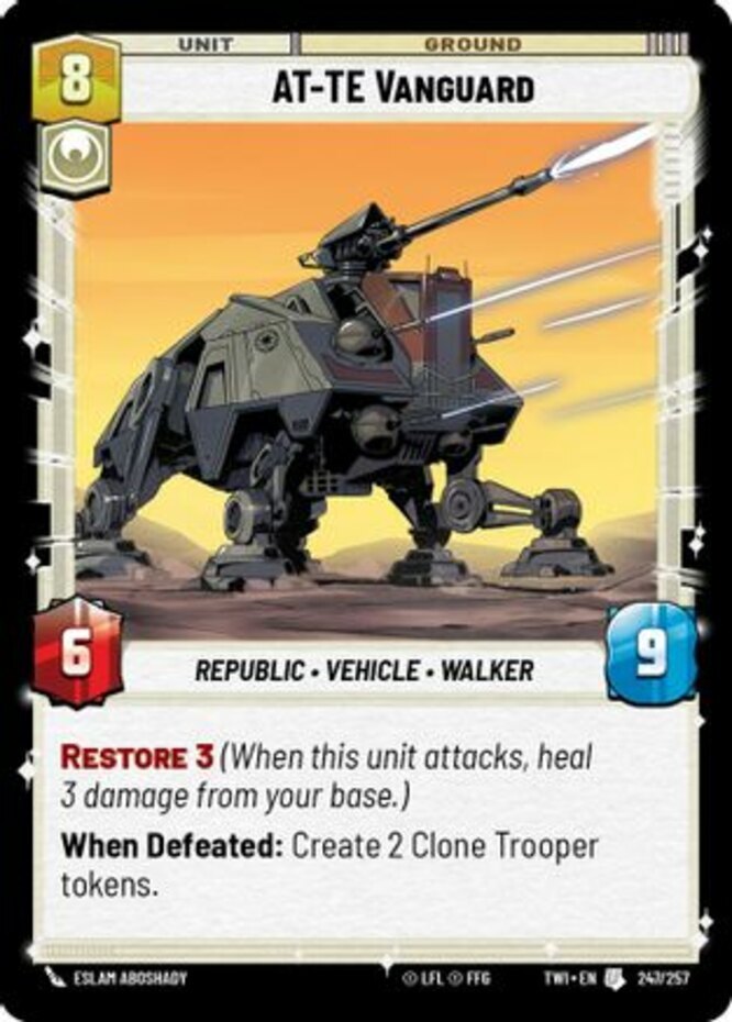 AT-TE Vanguard - Foil #247/257 Star Wars Unlimited Twilight of the Republic