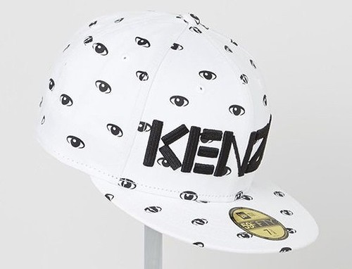 NEW ERA 59fifty BNWT KENZO X NEW ERA WHITE \u0026 BLACK ALL OVER EYES white |  eBay