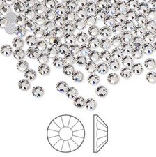 Preciosa ss10 Crystal - Silver Foiled flat back - 10 Gross