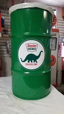 SINCLAIR DINO 40S 50S 60S VINTAGE GAS STATION STYLE 16 GALLON STEEL TRASH CAN