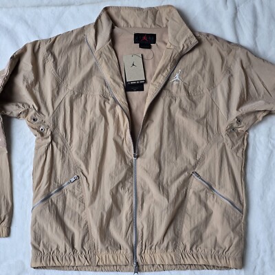 $125 Nike Jordan Essentials Warmup Jacket Repel Full Zip Hemp/Sail Mens Sz Large