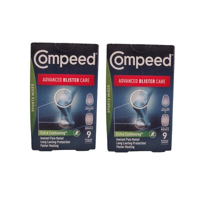 Compeed Sports Mixed Advanced Blister Care, 9 Active Gel Cushions, Exp 5/24