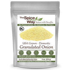 Onion Granules  Granulated Onion 8 Oz a Coarse Powder, Grown  Packed in US.