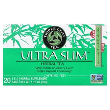 Ultra Slim, Herbal Tea, With White Mulberry Leaf, Caffeine-Free, 20 Tea Bags,