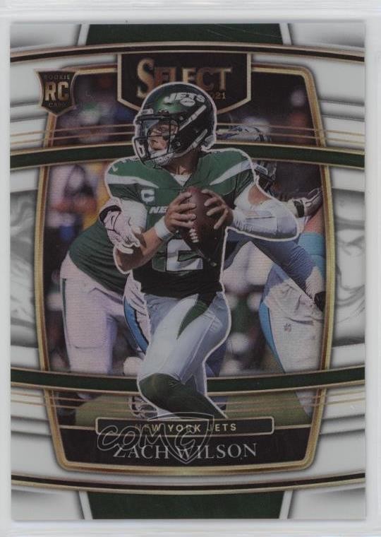 2021 Panini Select Concourse White Prizm 26/35 Zach Wilson #44 Rookie RC 3hd