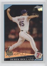 2009 Topps Chrome Refractor Derek Holland #218 0a1
