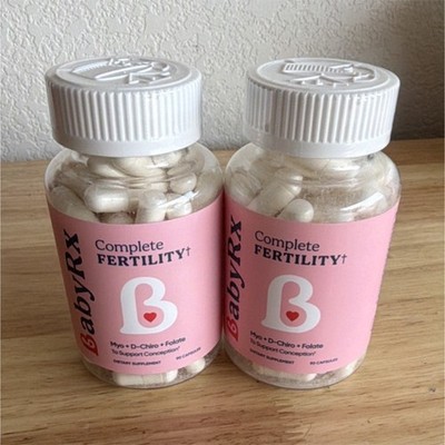 BabyRX Complete Fertility+ Capsules 90 Ct, Myo/D-Chiro, Non-GMO 03/2028 $30 EACH