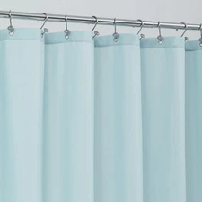 Stall Shower Curtain Liner Waterprof 36x72 Soft Lightweight Magnet Washable Blue