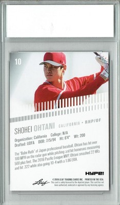 Shohei Ohtani 2018 Leaf HYPE! #10 Just 5000 Ever Made Rookie Card