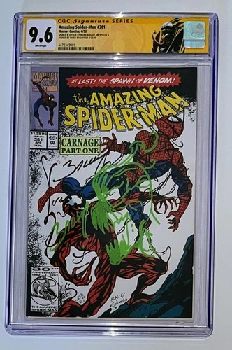 Amazing Spider-Man #361 CGC 9.6 SKETCH SIGNED MARK BAGLEY CUSTOM LABEL CARNAGE
