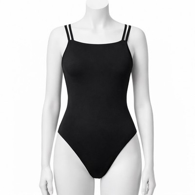Andie Swim One Piece Swimsuit XL New With Tags  The Rockaway  Double Straps Blk