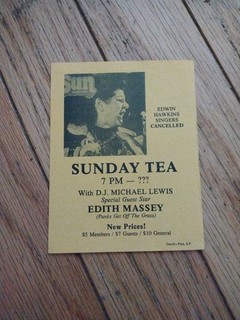 vtg John Waters Edith Massey Sunday Tea With Edith Massey Flyer