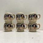 Gerzit West Germany Ceramic Stein Mug Lot 6 Pieces Castle Relief Vintage — photo 4
