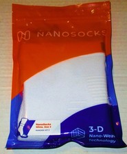 Nanosocks White Size 3 NANOMX-WT-3 Compression Socks 3-D Nano-Weave Technology